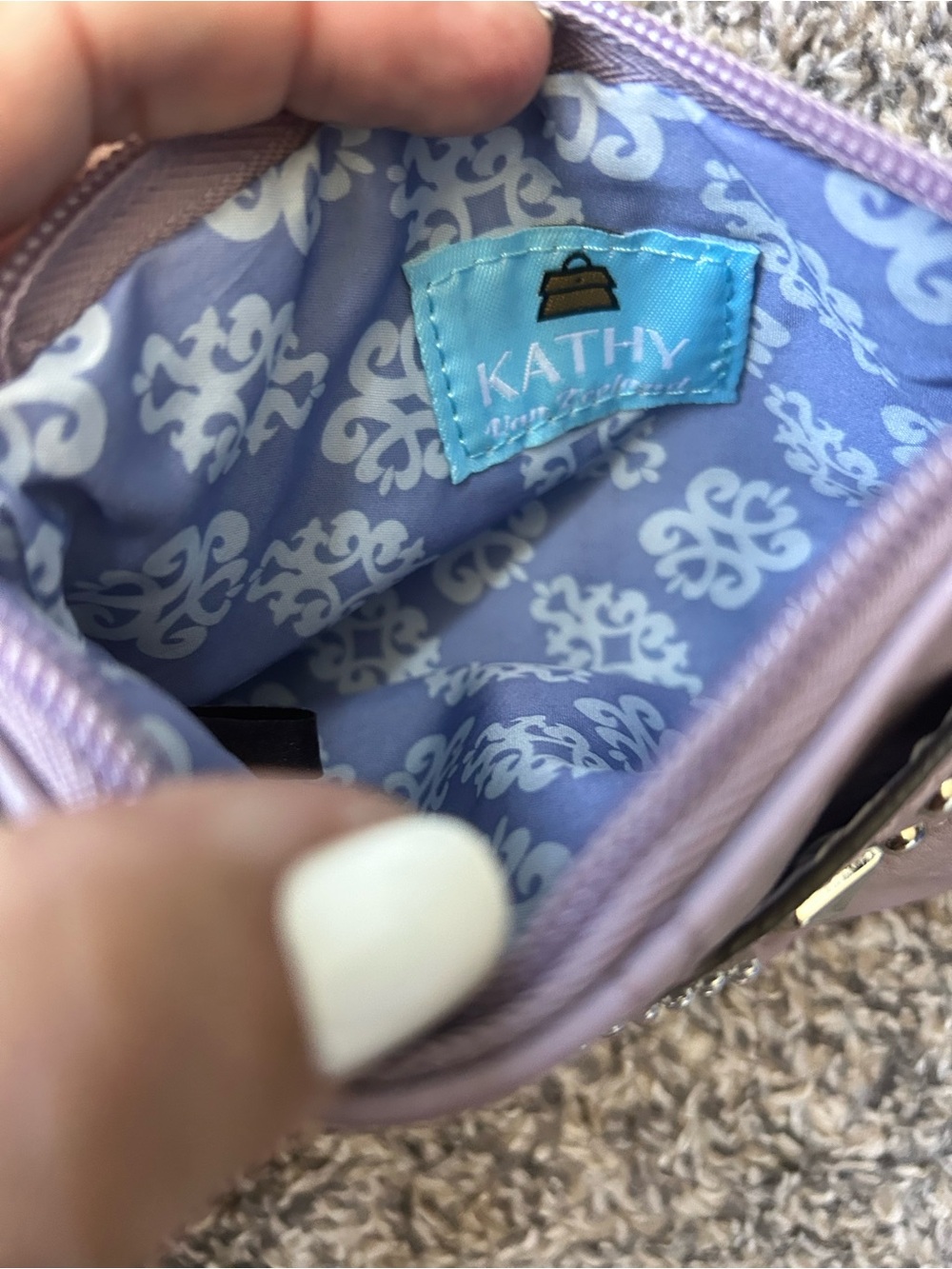 Kathy Van Zeeland Y2K Vegan Leather Mini Wristet or Purse - Picture 5 of 7